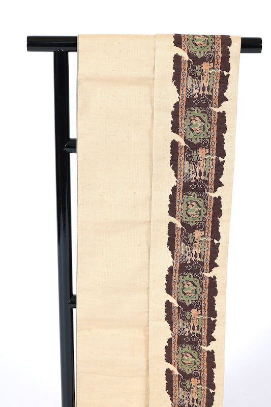 Japanese kimono sash belt (Hanhaba-obi) wool / B220