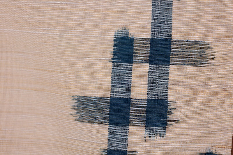 Japanese kimono used <Tsumugi> M-size silk 100% /B959