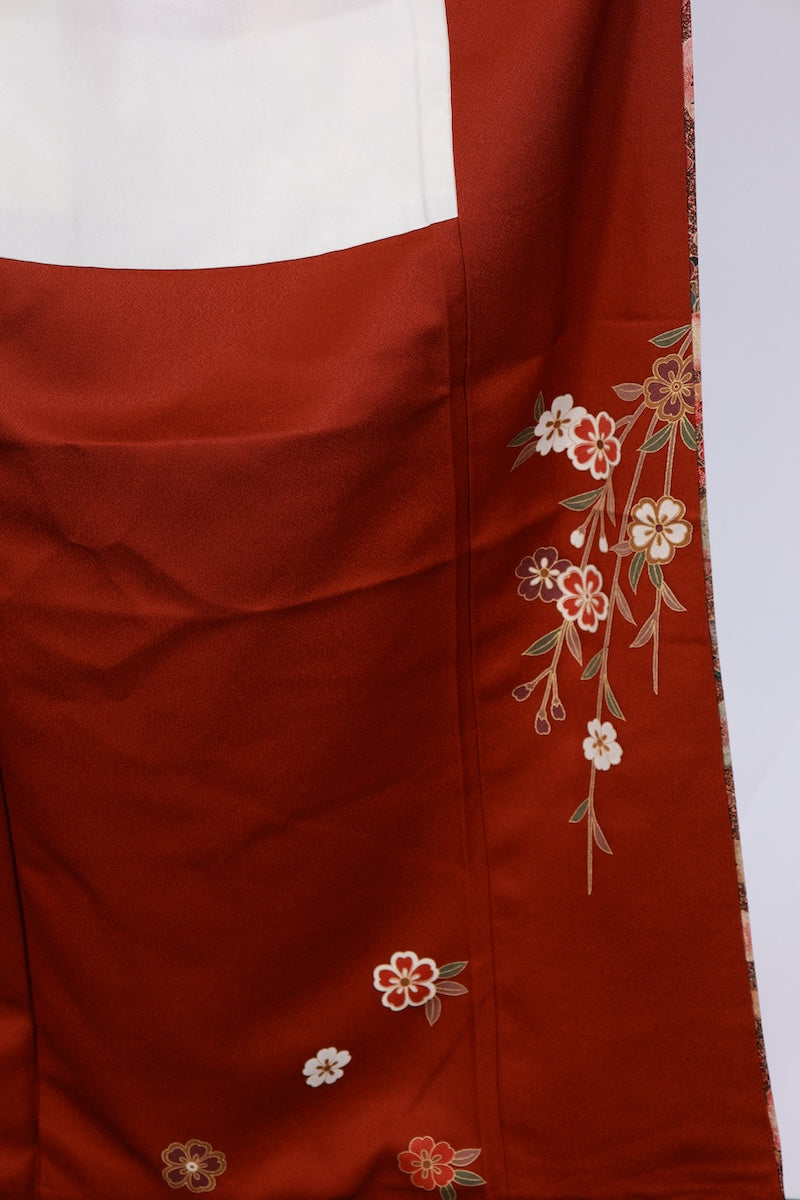 Japanese kimono used <komon> Msize silk 100% /B953