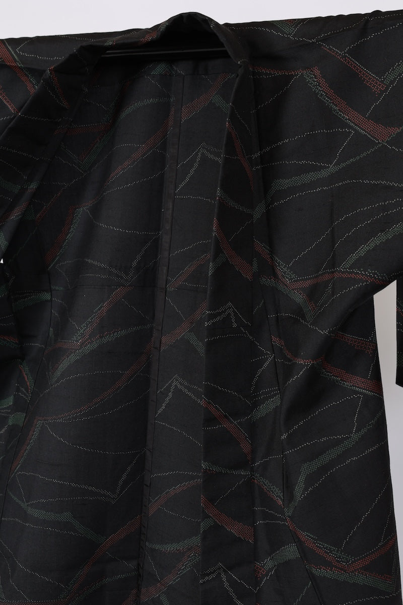 Japanese kimono used <Tsumugi> Msize silk 100% /T499