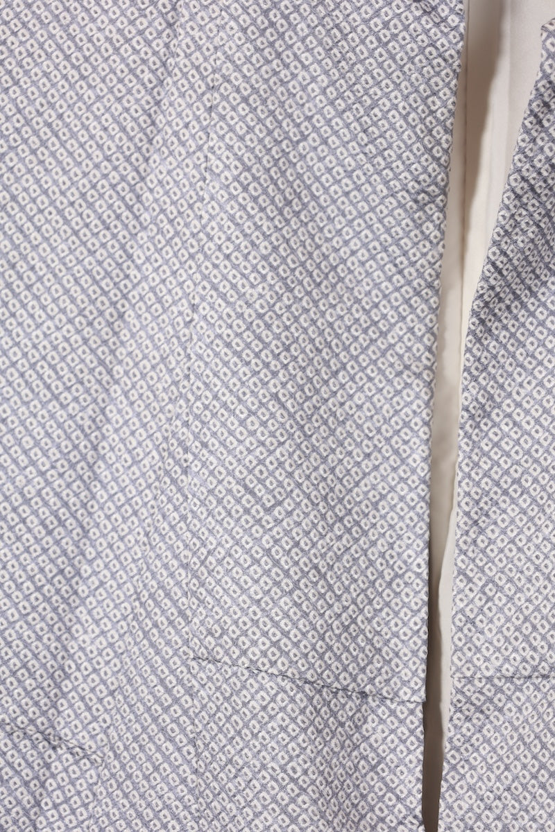 Japanese kimono used <Komon> L-size silk 100% /B951