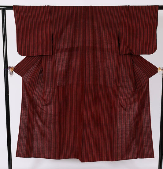 Japanese kimono used <Komon> Msize silk wool /T495