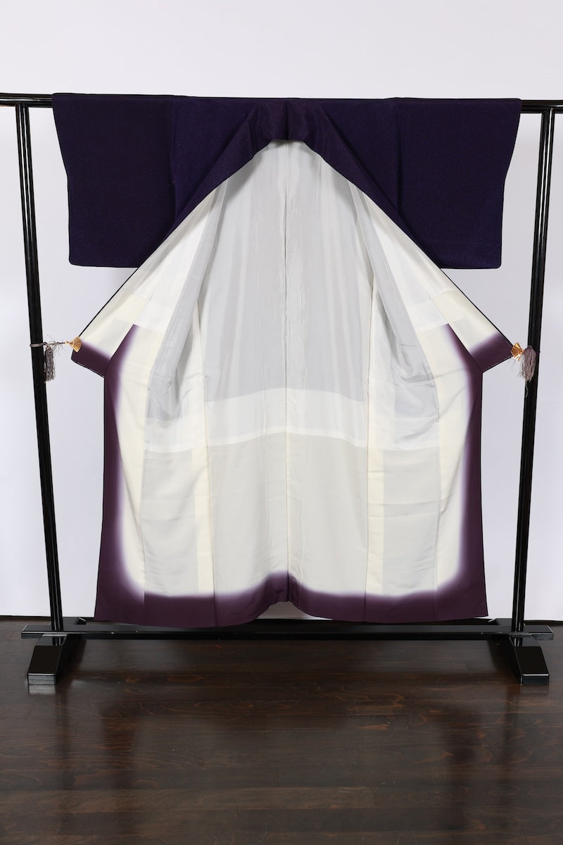 Japanese kimono used <Komon> M-size silk 100% /B952
