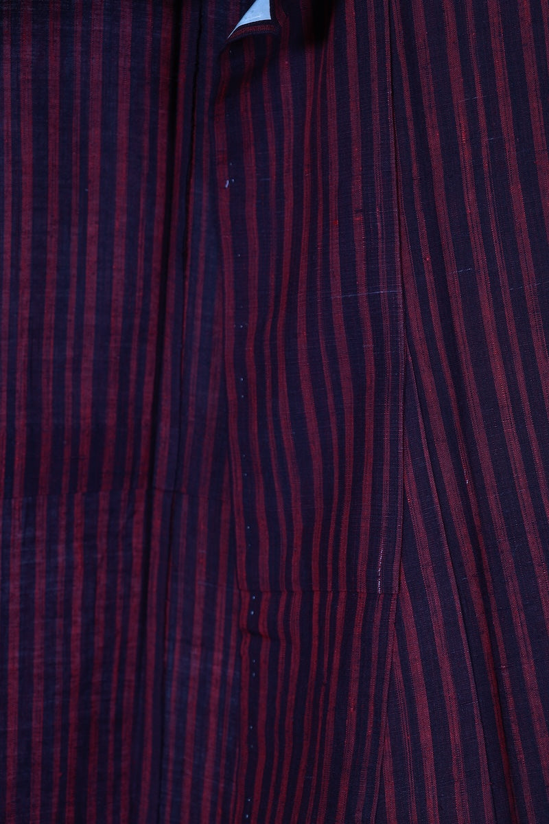 Japanese kimono used <Komon> Msize silk wool /T495