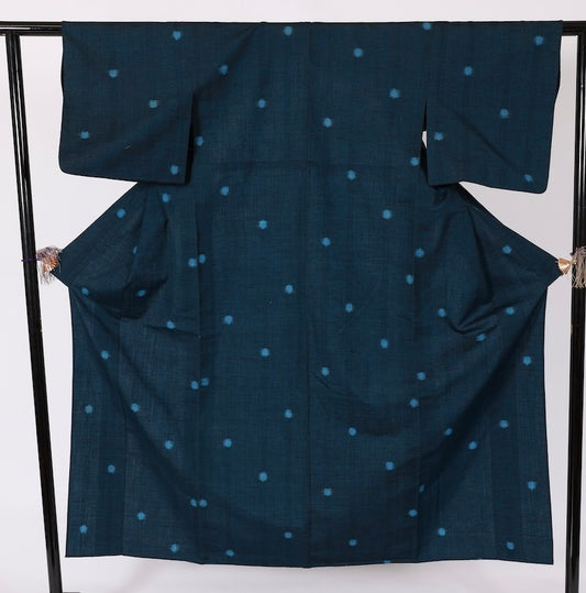 Japanese kimono used <Komon> Msize silk wool /T495