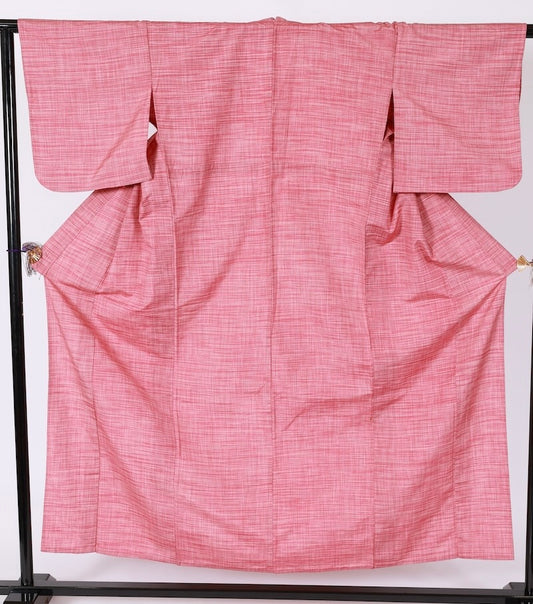 Japanese kimono used <Tsumugi> Msize silk 100% /T493