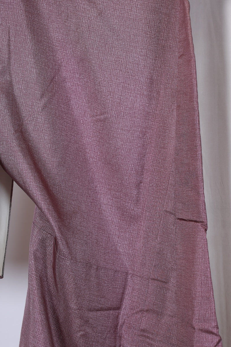 Japanese kimono used <Tsumugi> L-size silk 100% /B954