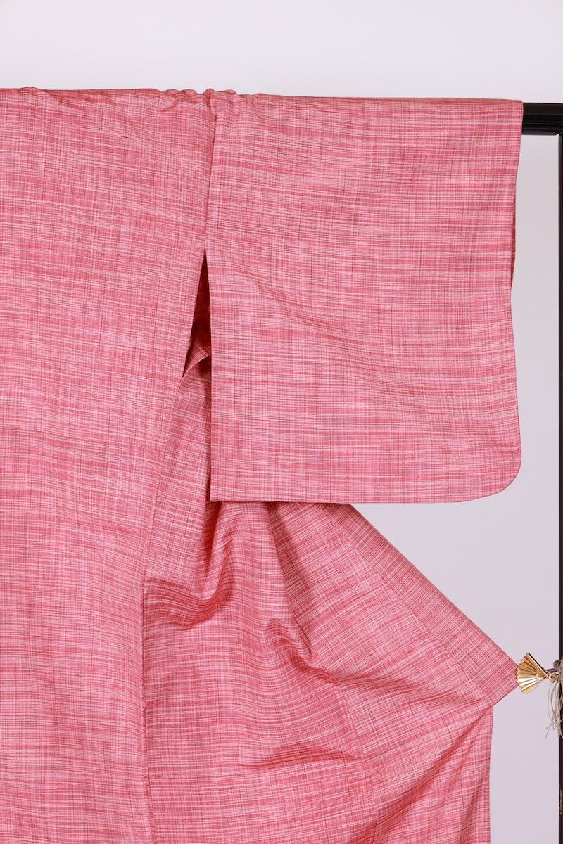 Japanese kimono used <Tsumugi> Msize silk 100% /T493