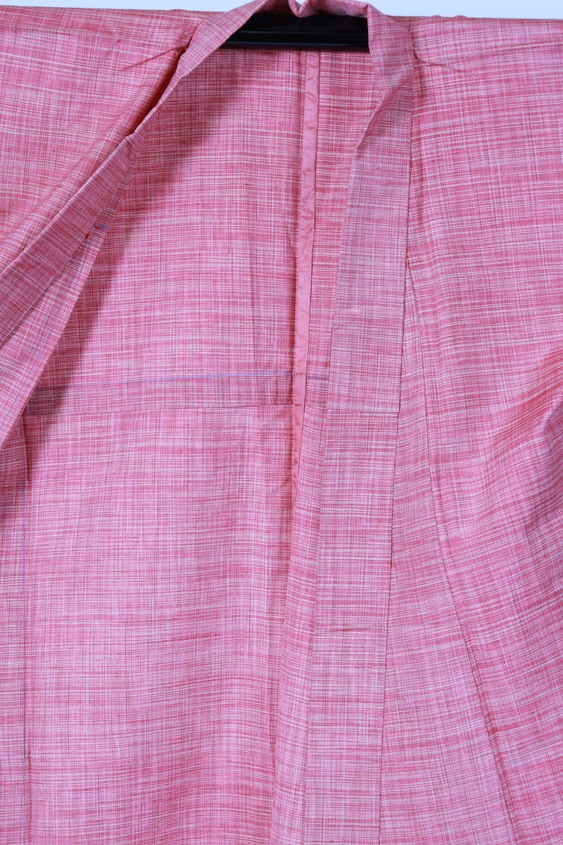 Japanese kimono used <Tsumugi> Msize silk 100% /T493