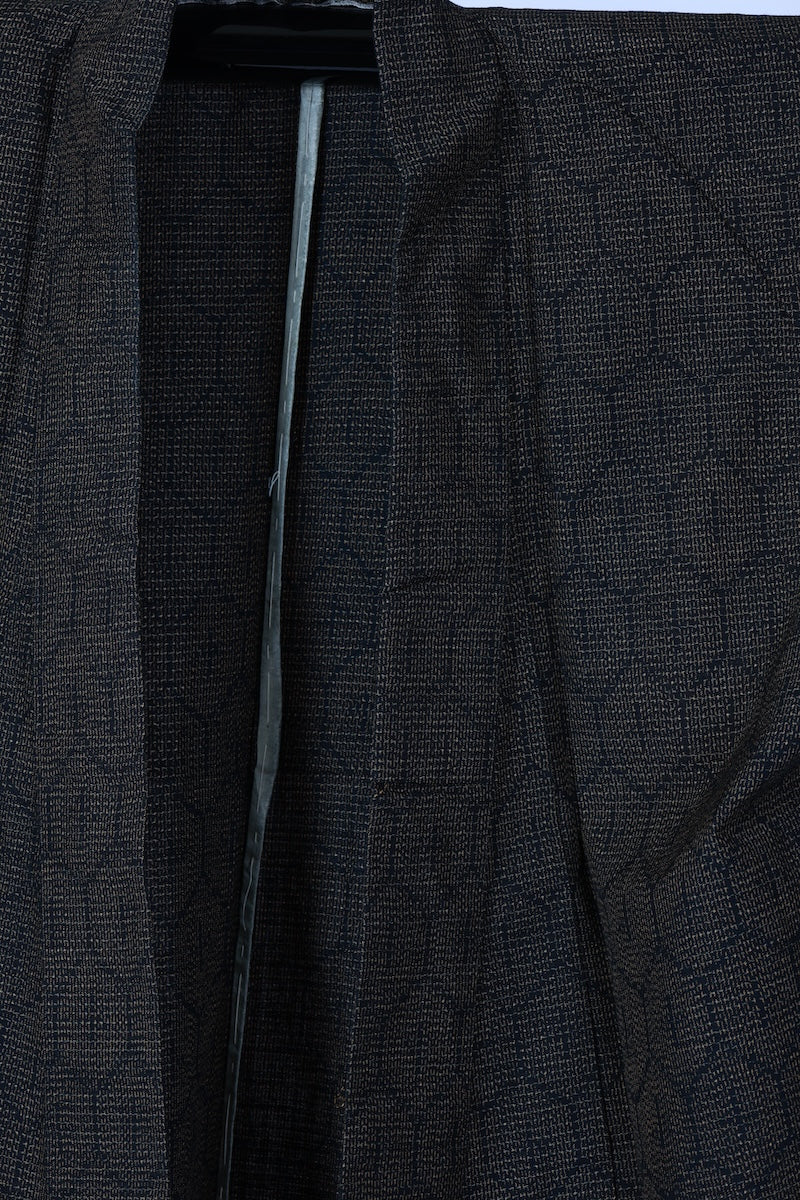 Japanese kimono used <Tsumugi> Msize silk 100% /T492