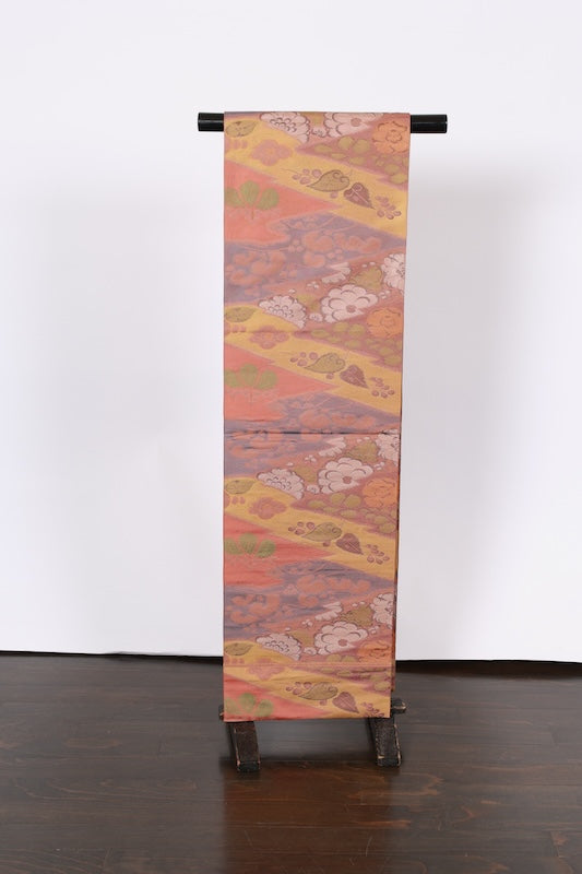 Japanese used sash belt (Hukuro-obi) 100% silk /B1008