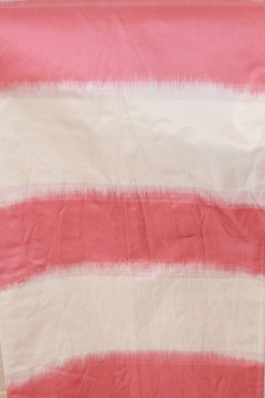 Fukuro obi (used sash) - Beige, light crimson, blue, white, purple, pine, flower, brocade pattern - R226
