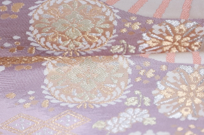 Japanese used sash belt (hukuro-obi) 100% silk /B1004