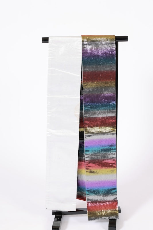 Japanese kimono sash belt (Hanhaba-obi) polyester / B272