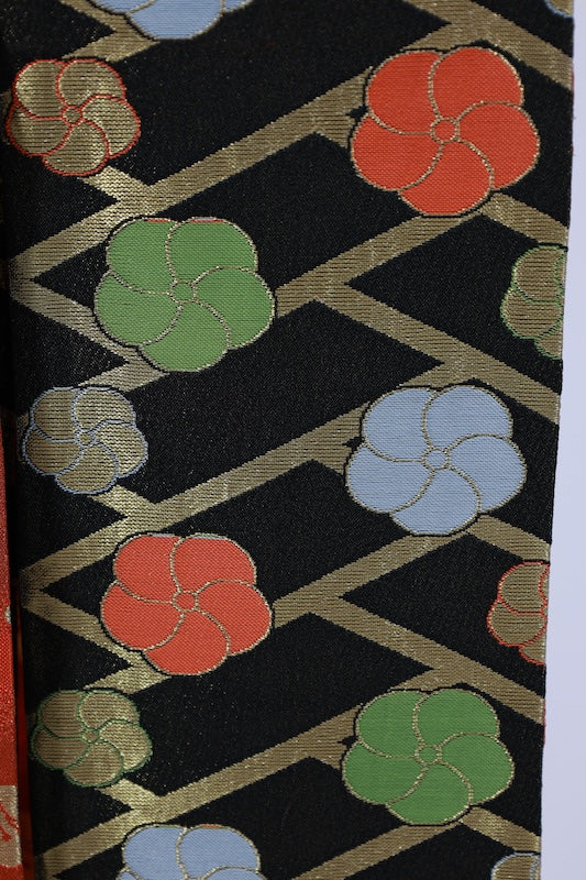 Japanese kimono sash belt (Hanhaba-obi) polyester / B278