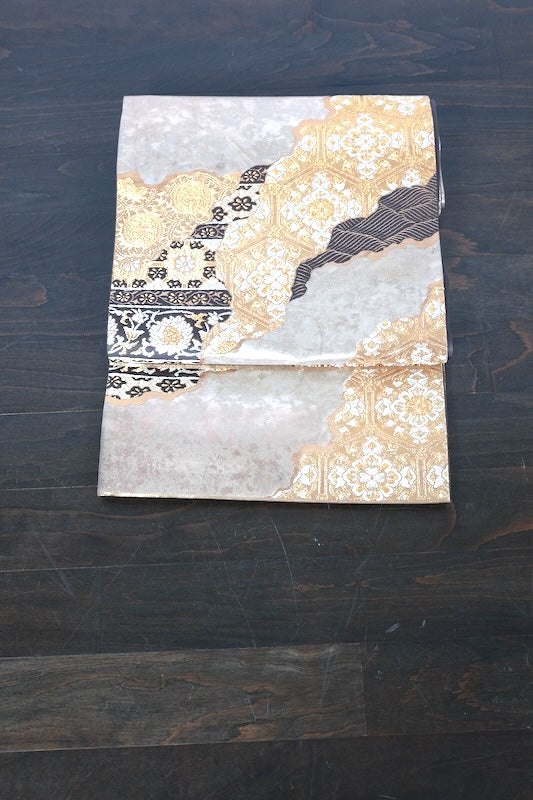 Japanese used sash belt (hukuro-obi) 100% silk /B997