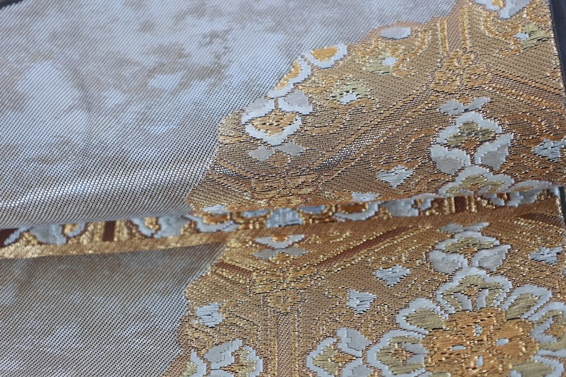 Japanese used sash belt (hukuro-obi) 100% silk /B997