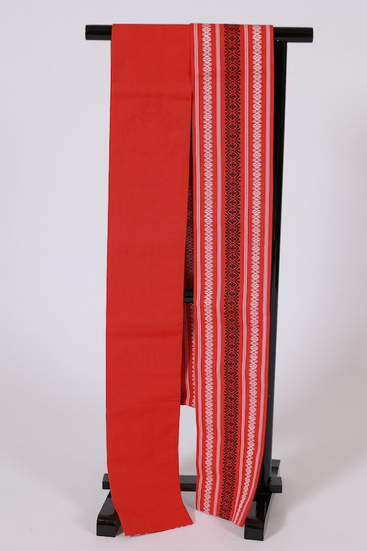 Japanese kimono sash belt (Hanhaba-obi) wool / B284