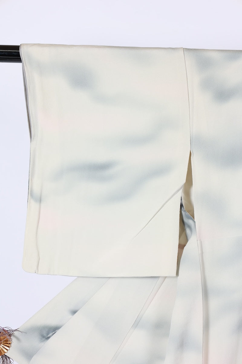 Japanese kimono used <houmongi> Msize silk 100% /T577