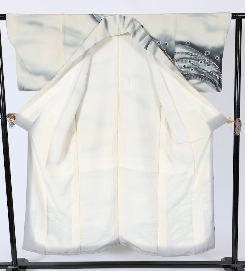 Japanese kimono used <houmongi> Msize silk 100% /T577