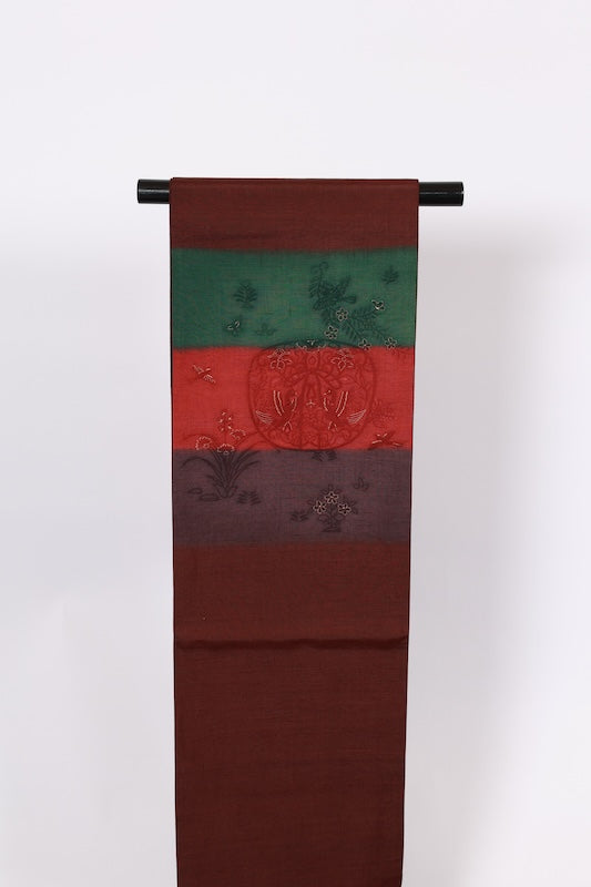 Japanese used sash belt (hukuro-obi) 100% silk /B993