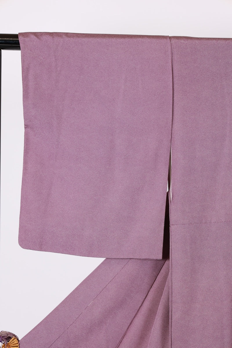 Japanese kimono used <Komon> Lsize silk 100% /T577