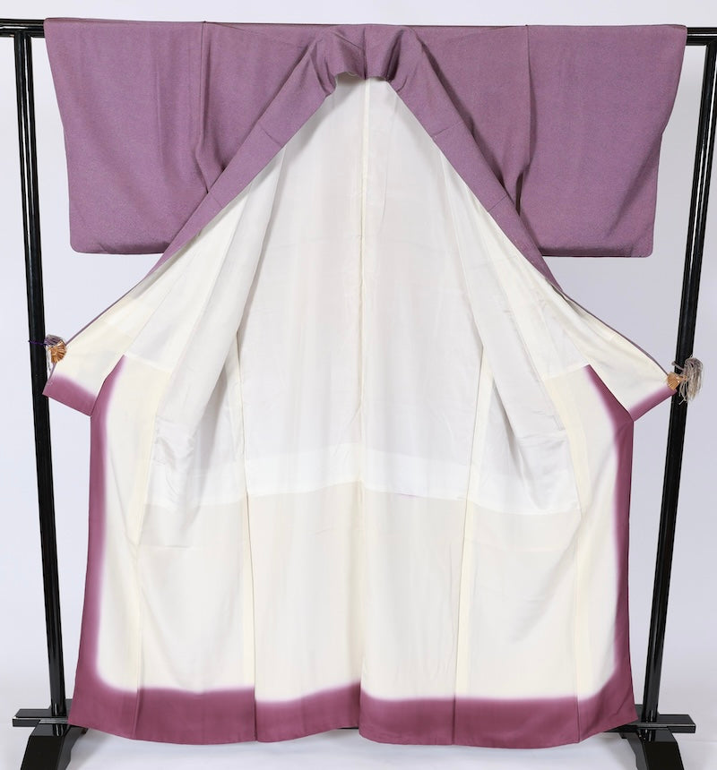 Japanese kimono used <Komon> Lsize silk 100% /T577