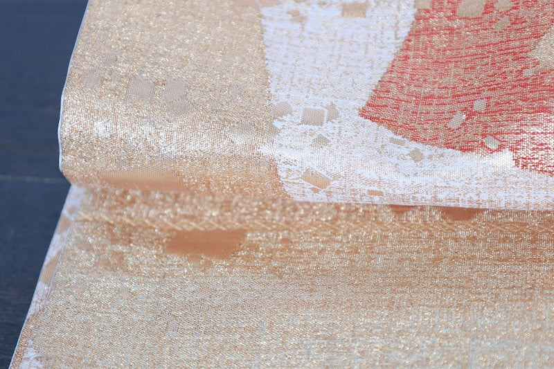 Japanese used sash belt (Hukuro-obi) 100% silk /B992
