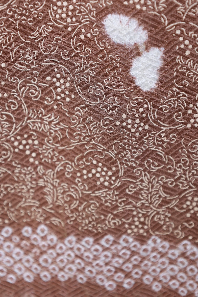 Japanese kimono used <houmongi> Msize silk 100% /T530