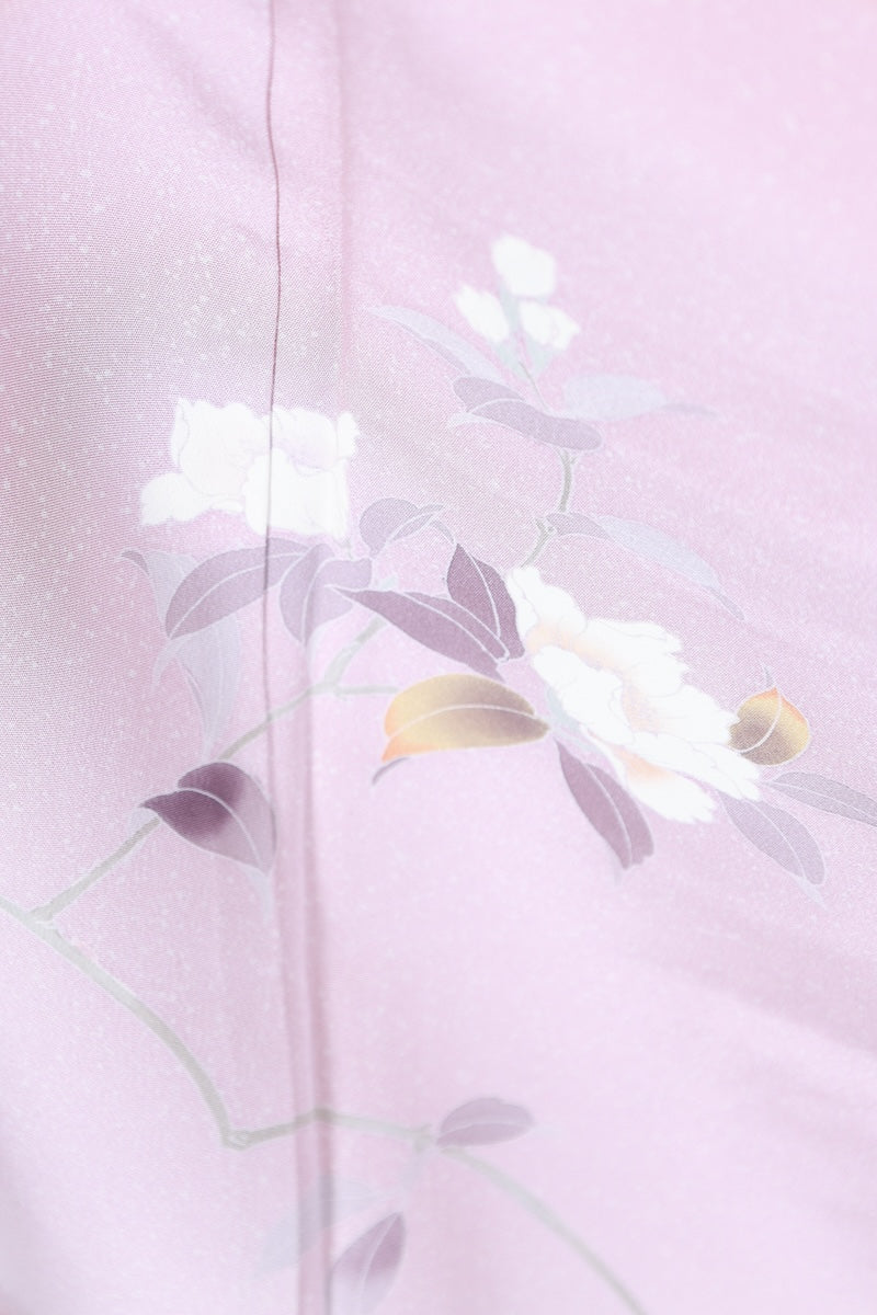Japanese kimono used <houmongi> Lsize silk 100% /T529
