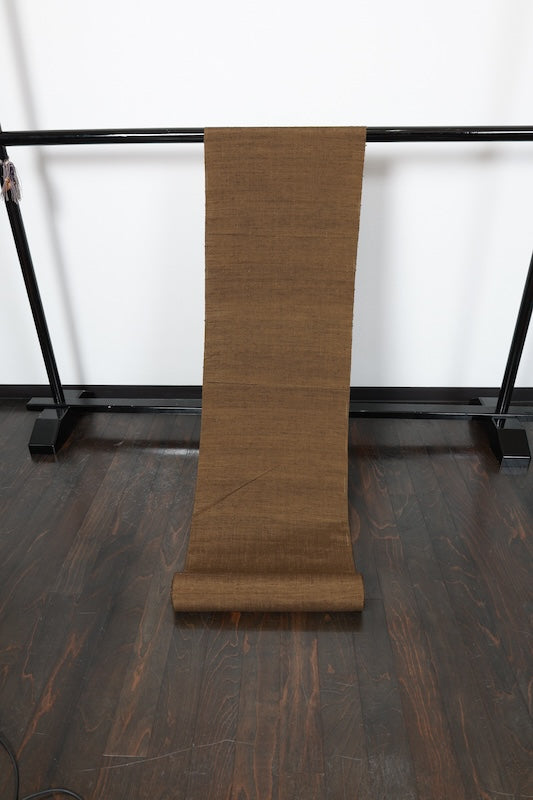 New Haori fabric roll, brown, silk pongee, R291