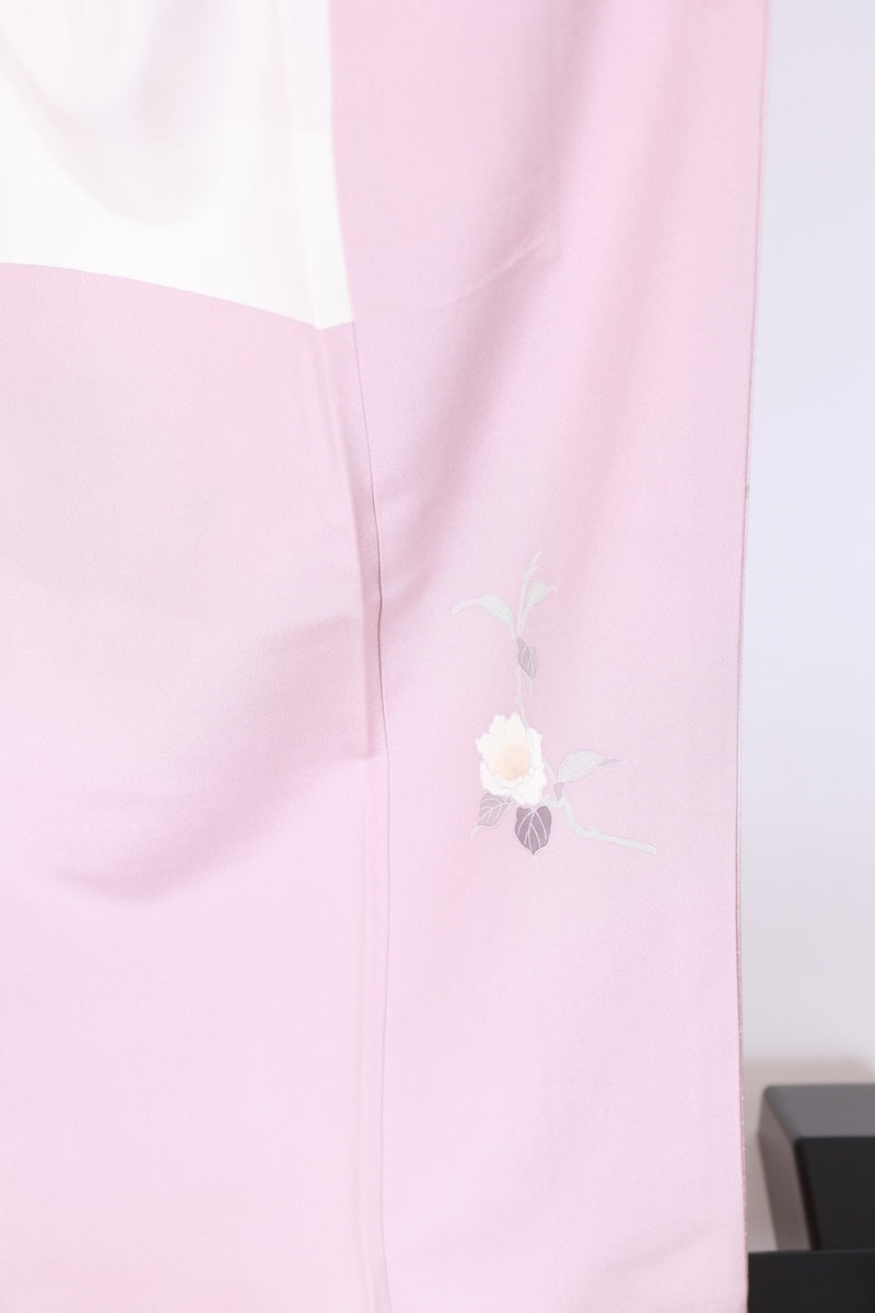Japanese kimono used <houmongi> Lsize silk 100% /T529