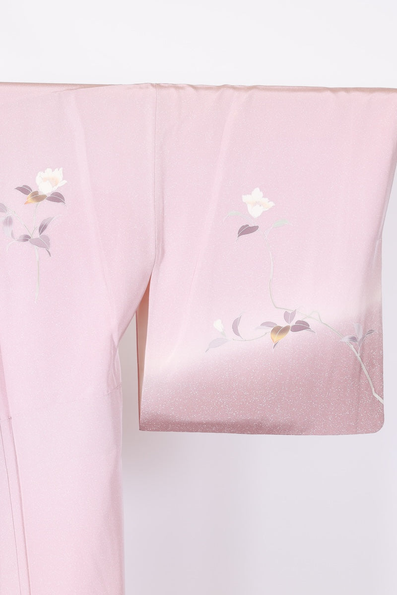 Japanese kimono used <houmongi> Lsize silk 100% /T529