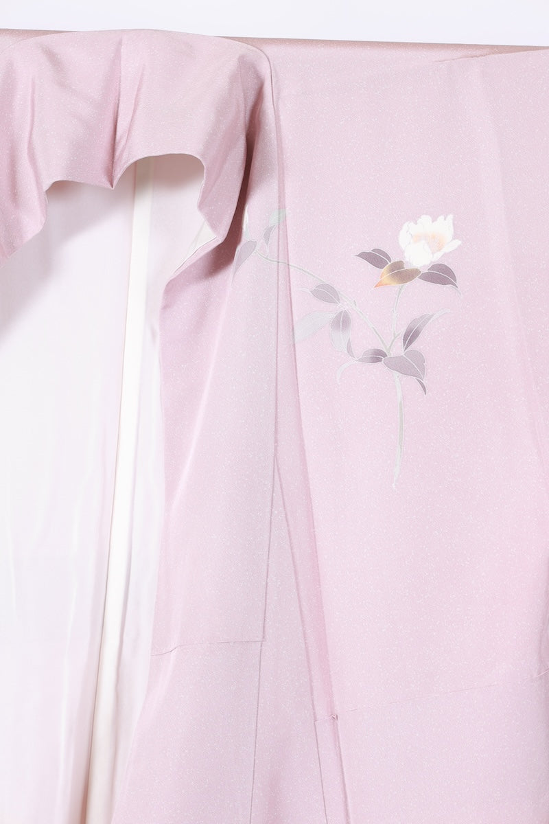 Japanese kimono used <houmongi> Lsize silk 100% /T529