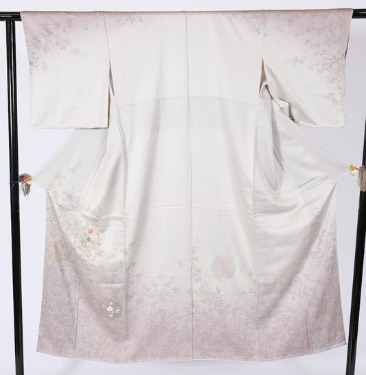 Japanese kimono used <houmongi> Ssize silk 100% /T529
