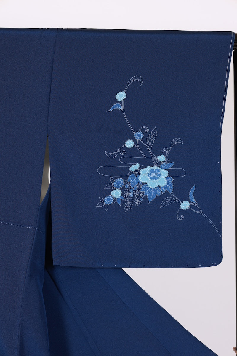 New Unused Japanese kimono <Tsukesage> Lsize silk 100% /T611