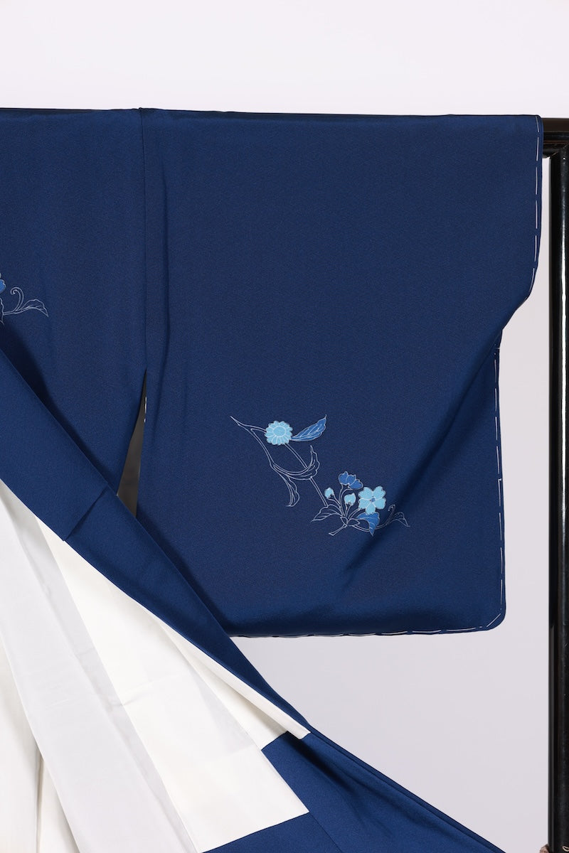 New Unused Japanese kimono <Tsukesage> Lsize silk 100% /T611