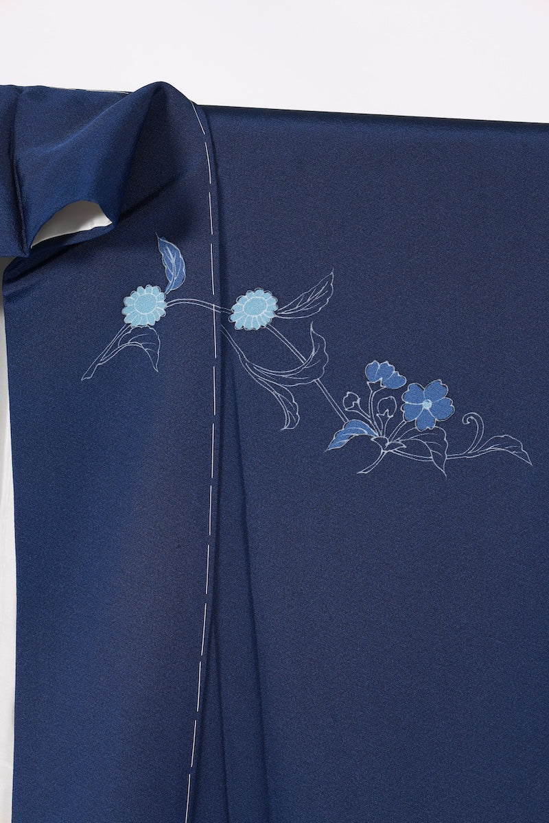 New Unused Japanese kimono <Tsukesage> Lsize silk 100% /T611