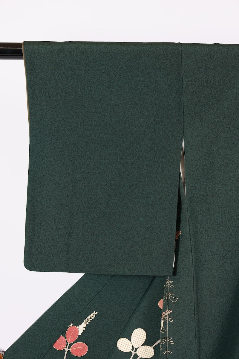Japanese kimono used <houmongi> Msize silk 100% /T525