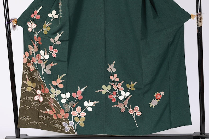 Japanese kimono used <houmongi> Msize silk 100% /T525
