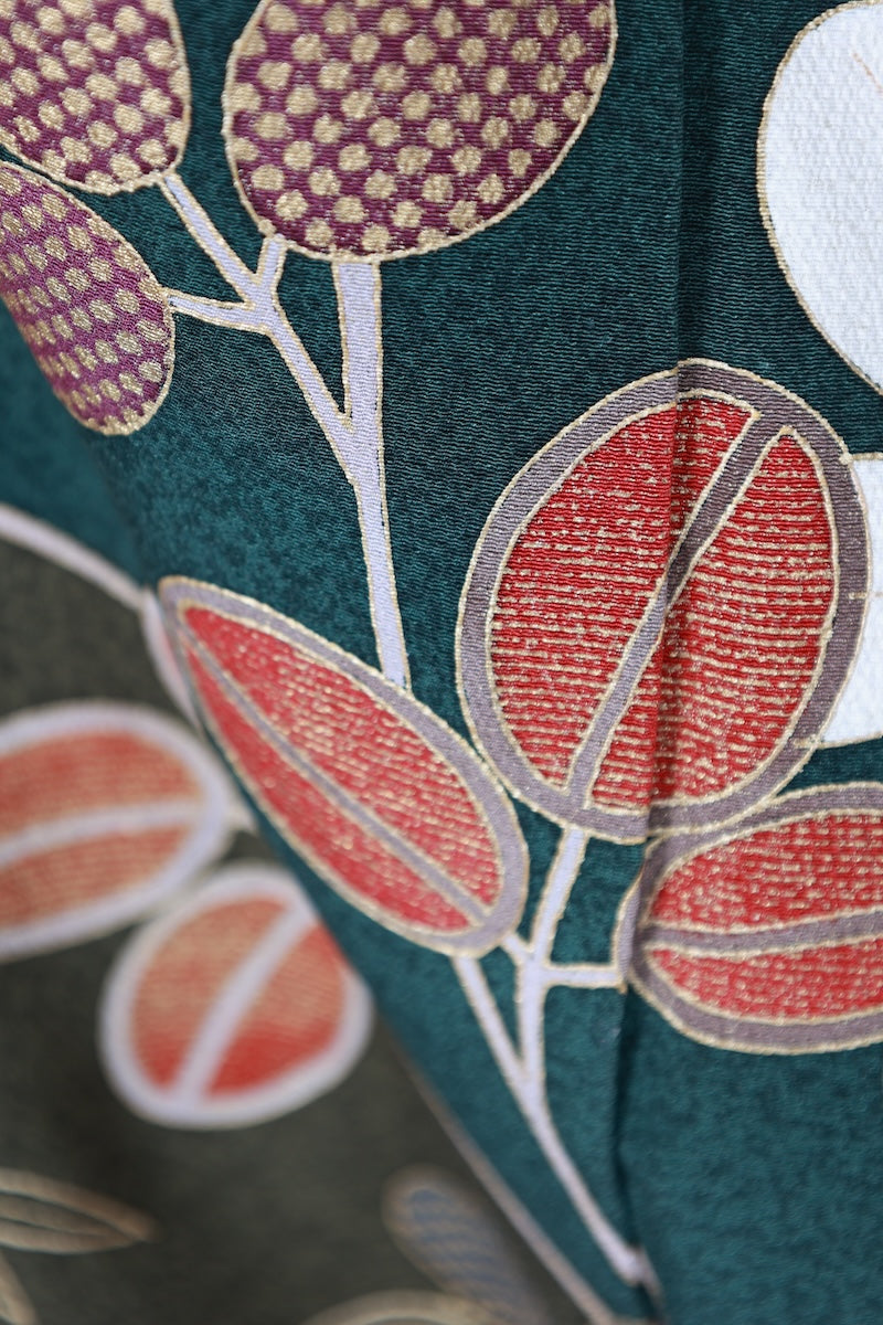 Japanese kimono used <houmongi> Msize silk 100% /T525