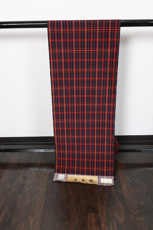 New, small patterned ensemble fabric , black and red checkered pattern, R307
