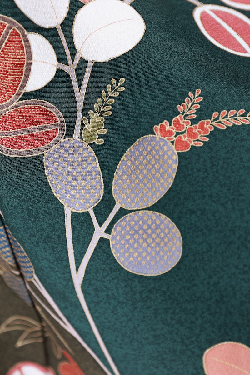 Japanese kimono used <houmongi> Msize silk 100% /T525