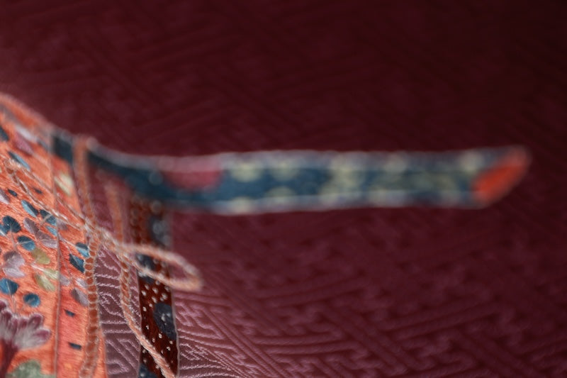 Japanese kimono used <houmongi> L-size silk 100% /B760