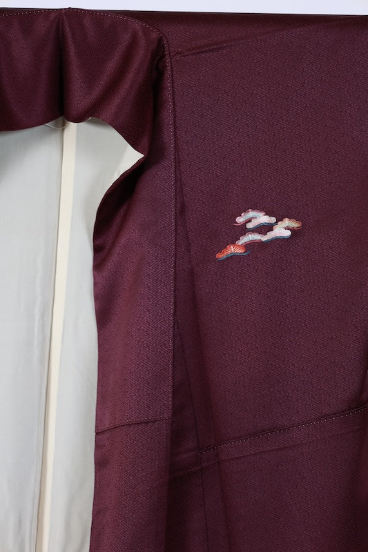 Japanese kimono used <houmongi> L-size silk 100% /B760