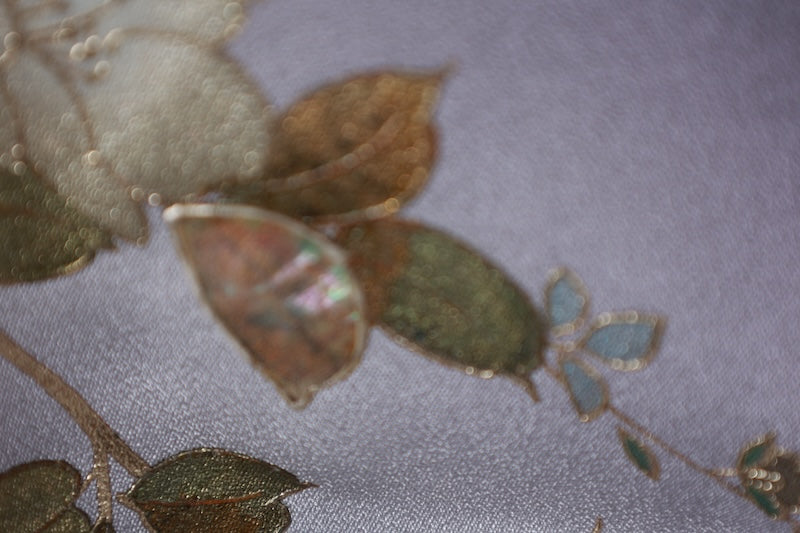 Japanese kimono used <houmongi> Lsize silk 100% /T526