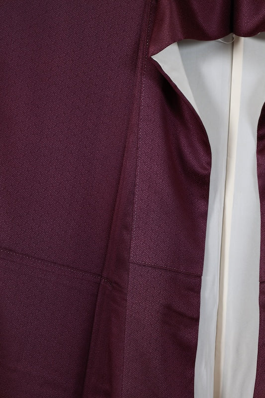 Japanese kimono used <houmongi> L-size silk 100% /B760