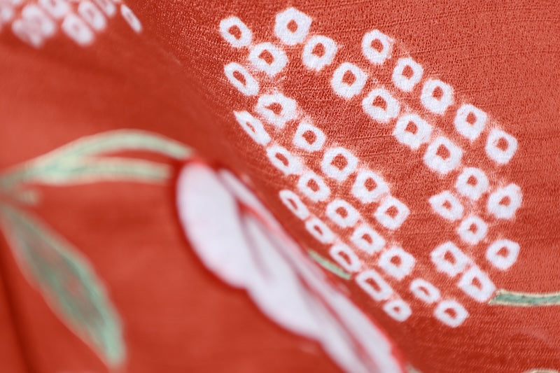 Japanese kimono used <houmongi> Lsize silk 100% /T522