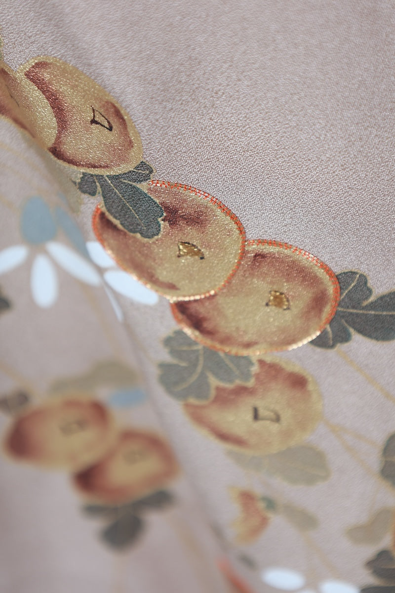 Japanese kimono used <houmongi> Msize silk 100% /T523