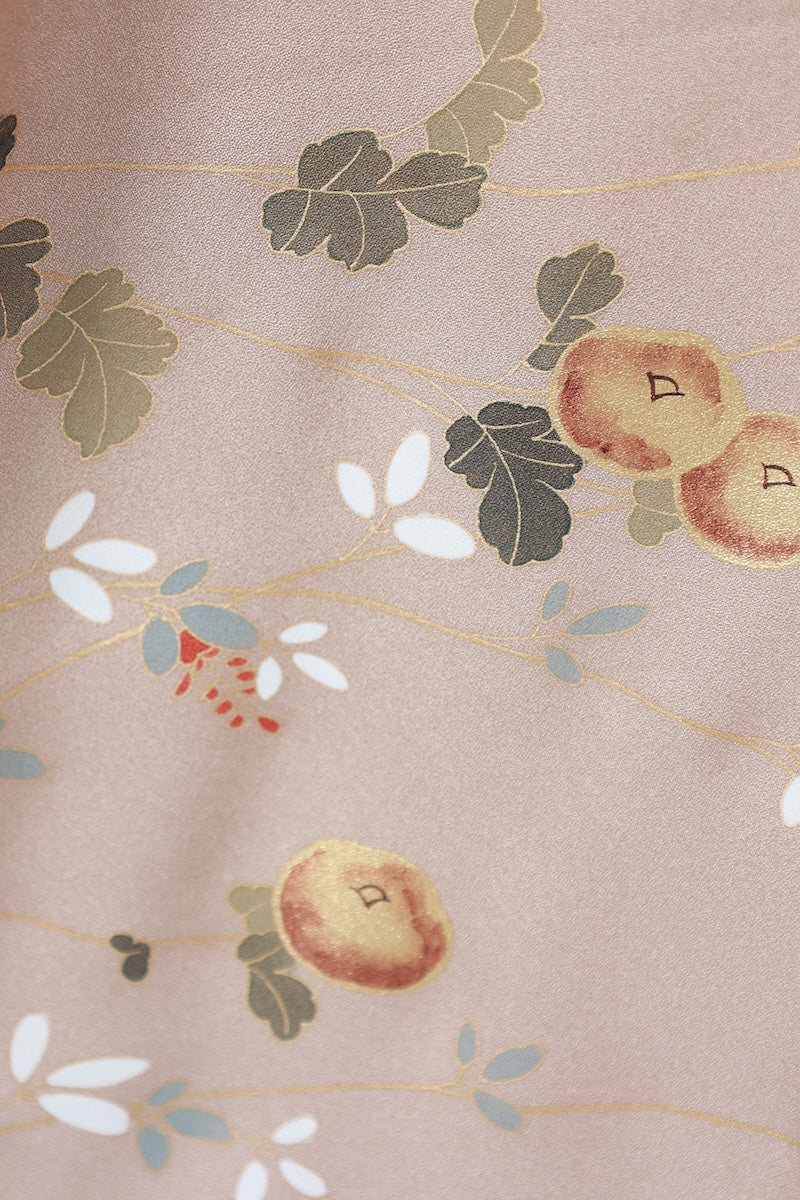 Japanese kimono used <houmongi> Msize silk 100% /T523
